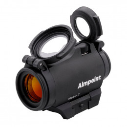 Aimpoint Rotpunktvisier Mod. Micro H-2 4 MOA / Schwarz incl. Adapter Weaver / Picatinny