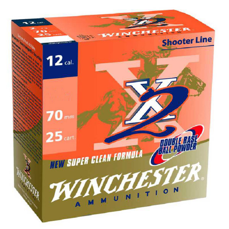 Winchester Schrotpatronen X2 12/70 24g 2,4mm P7.5